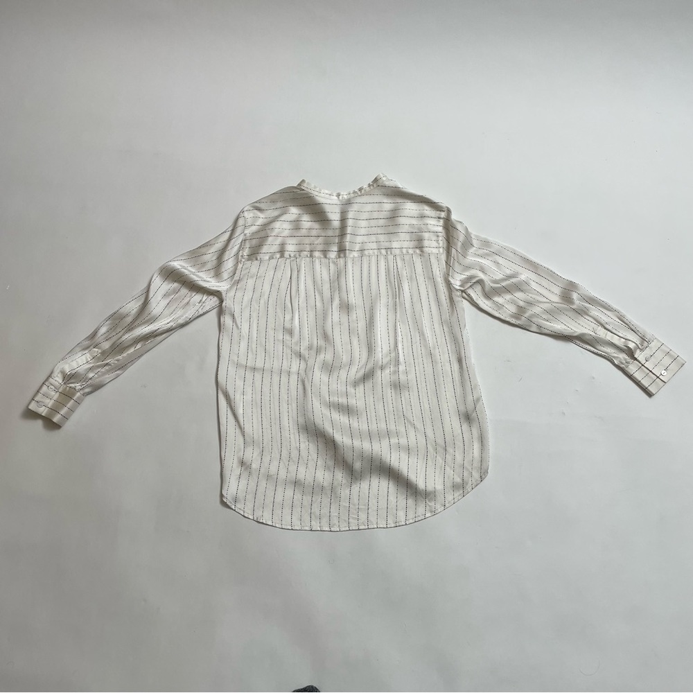 MEILLEUR MOMENT silk pinstripe button down blouse - Picture 2 of 7